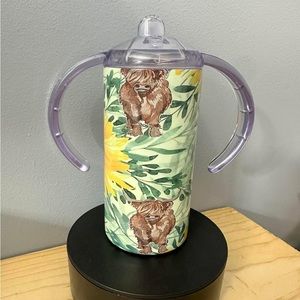Highland cow 12oz kids tumbler